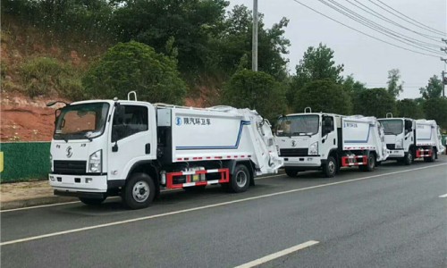 10立方陜汽壓縮垃圾車(chē) 